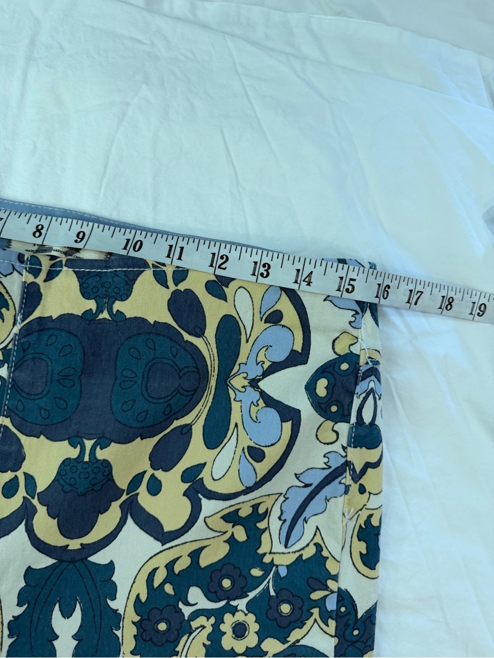 FREE PEOPLE WE THE FREE Penny Pull-On Printed Flare Jeans‎ Blue Teal Combo 29 - Picture 11 of 14